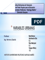 Variables Urbanas