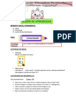 Sesion de Aprendizaje - 03 MARTES