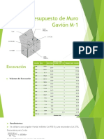 Presupuesto de Muro Gavión M-1