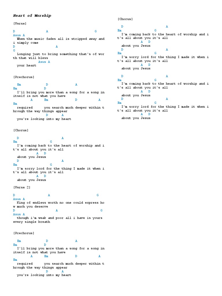 Lyrics and Chords Christian Songs PDF Song Structure Religious Behaviour And Experience