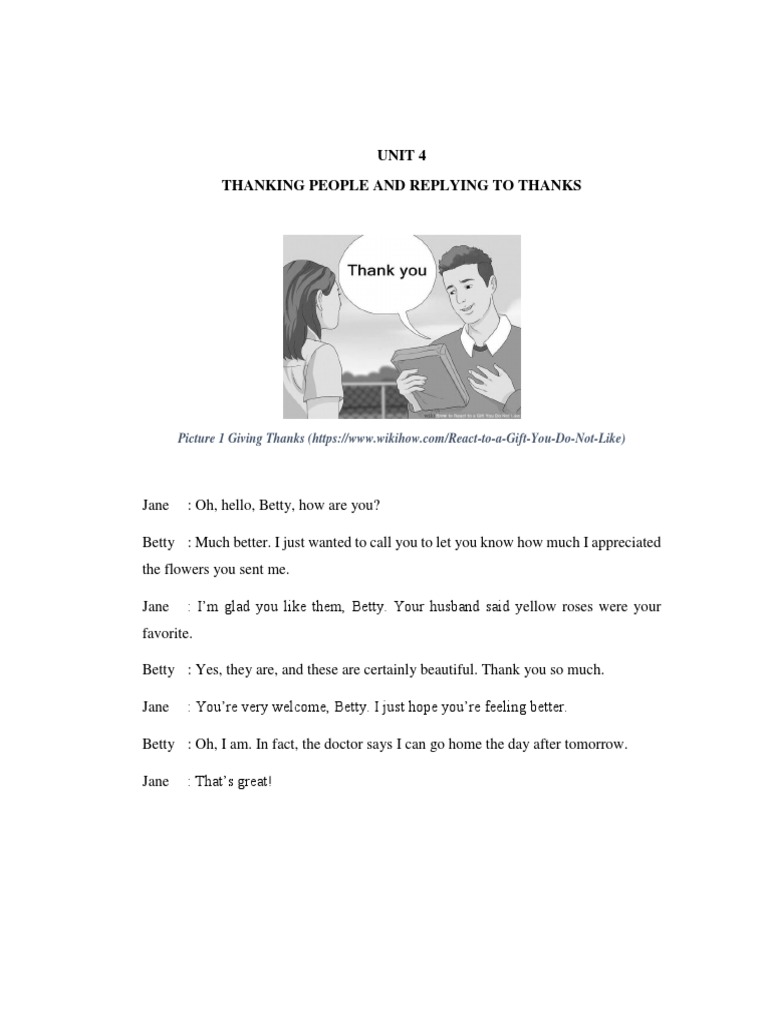 Thanking and Responding to Thanks | PDF | Gratitude
