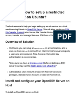 Openssh - How to Setup a Restricted SFTP Server on Ubuntu