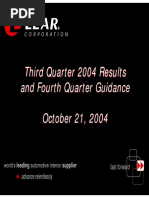 Third Quarter 2004 Results and Fourth Quarter Guidance October 21, 2004