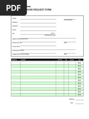 Online Purchase Request Form
