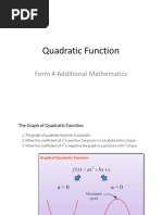 Quadratic Function: Form 4 Additional Mathematics