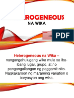 Heterogeneous Na Wika