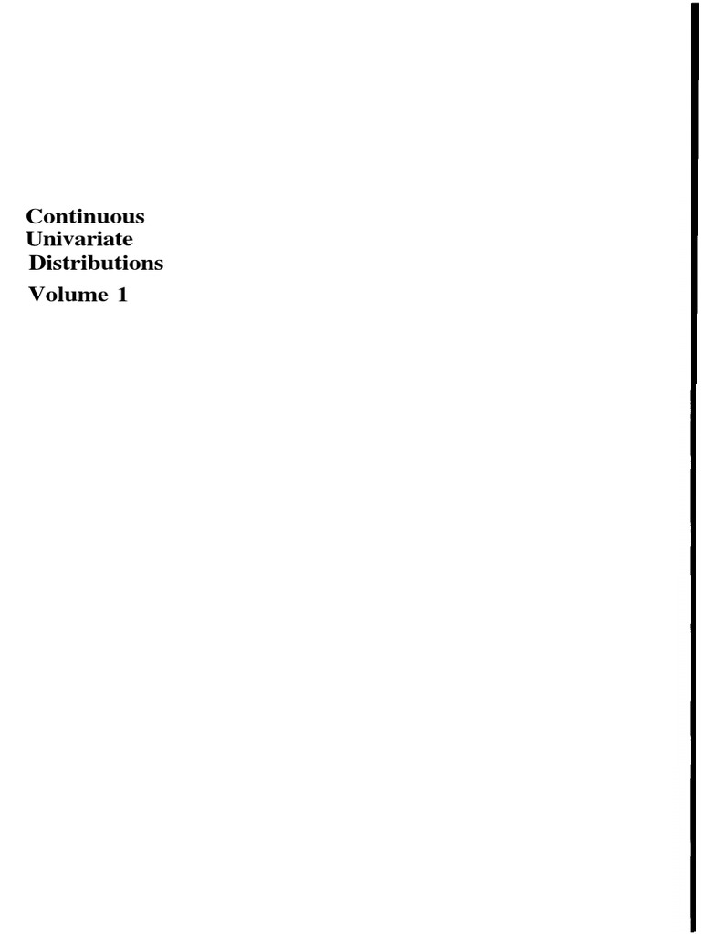 テッド 05continuous Univariate Distributions, Vol. 1 PDF | PDF