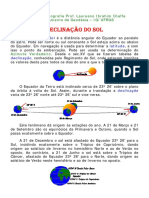 Declinação do Sol e suas aplicações em navegação