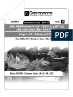 Target: JEE (Advanced) 2014