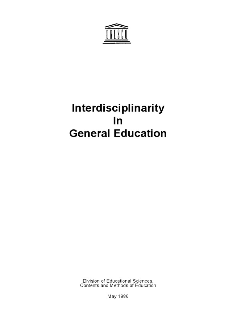 Interdisciplinarity in General Education | PDF | Interdisciplinarity ...