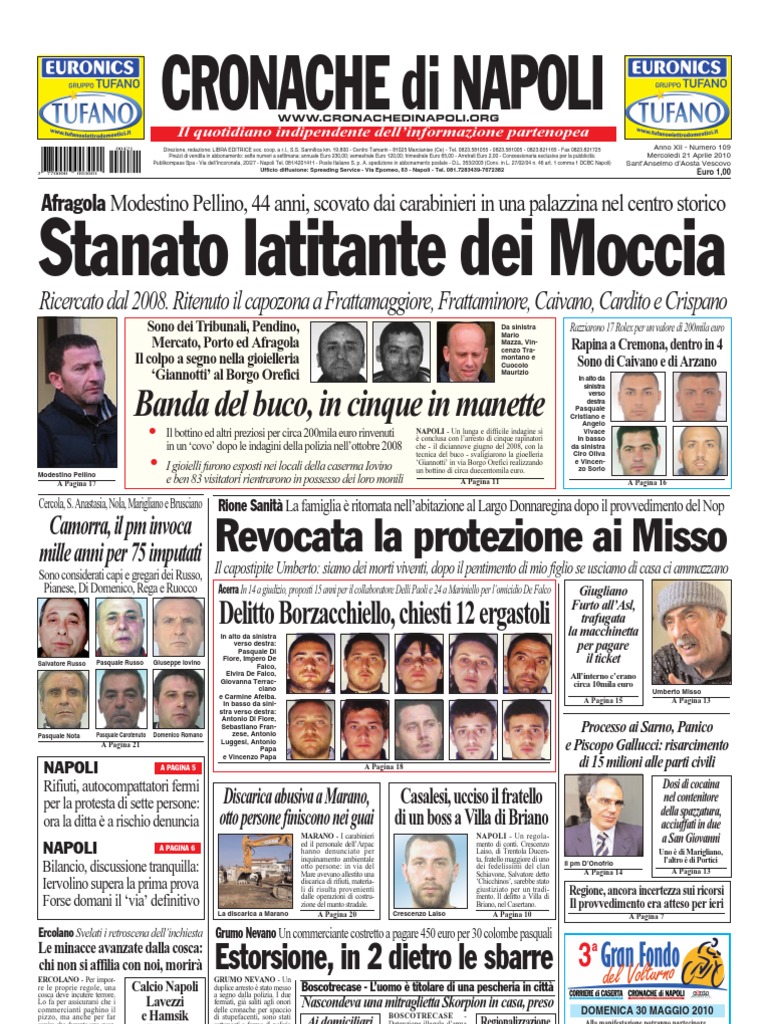 Cronache Di Napoli 21 Aprile 2010 PDF