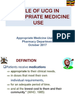 Role of Uganda Clinical Guidelines in Appropriate Medicine Use