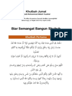 Khutbah Jumat Biar Semangat Bangun Shubuh