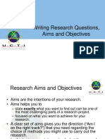 Formulating Aims and Objectives