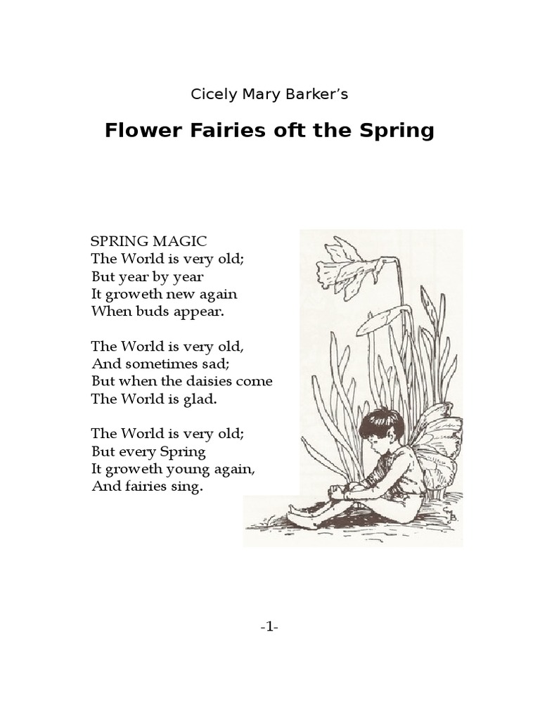 Cicely Mary Barker Flower Fairies Of The Spring 1 Legendary Creatures Supernatural Legends