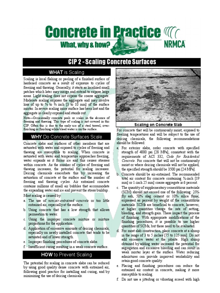 Scaling Concrete Surface | Download Free PDF | Road Surface | Concrete