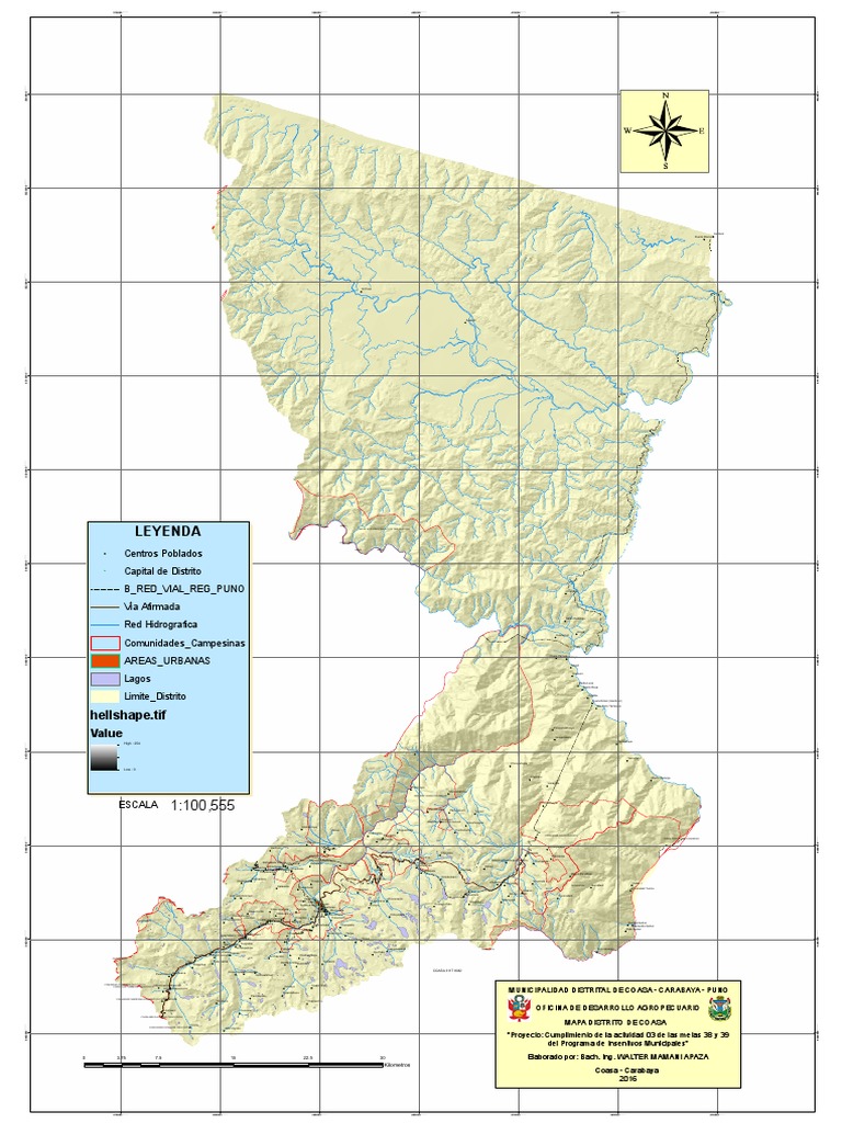 Mapa del Distrito de Coasa, Puno | PDF