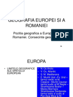 1 Geografia Europei Si a Romaniei