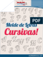 Molde de letras para artesanato e educação