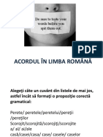 Acordul În Limba Română