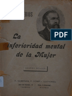 La Inferioridad Mental de La Mujer. Paul Julius Moebius PDF