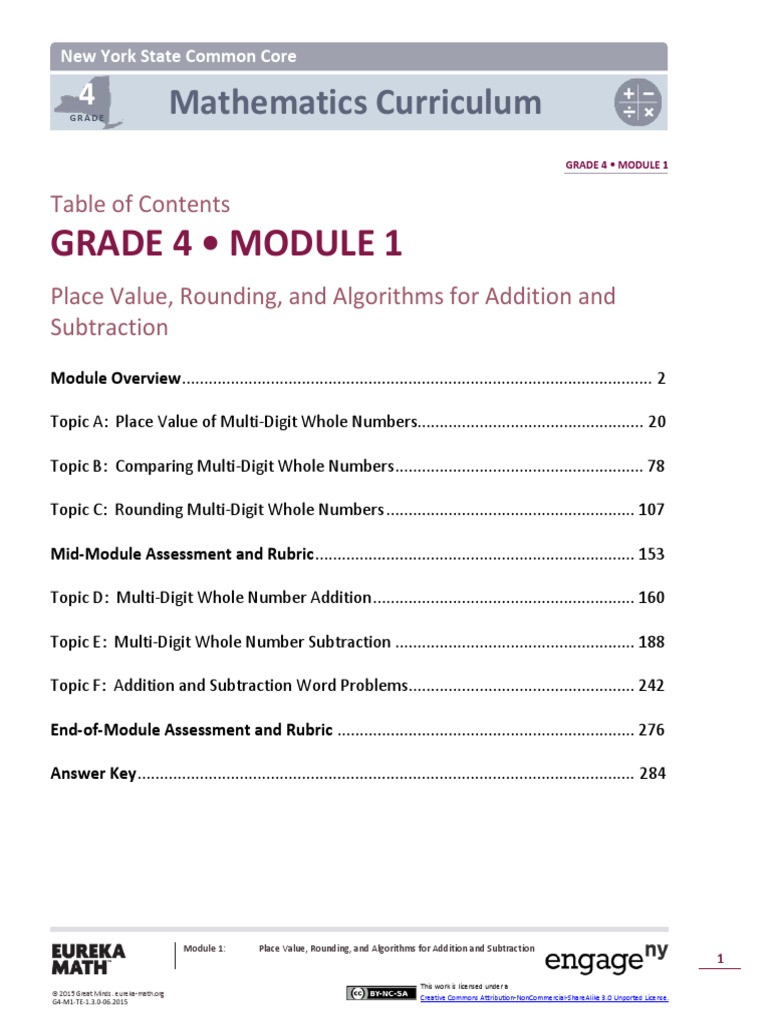 Math g4 m1 Full Module | PDF | Common Core State Standards Initiative ...