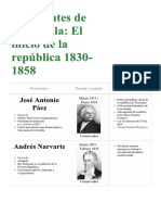 Presidentes de Venezuela - El Inicio de La República 1830-1858 - 6TO B