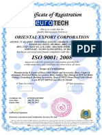 Certificate-IsO 9001-Oriental Export Corporation