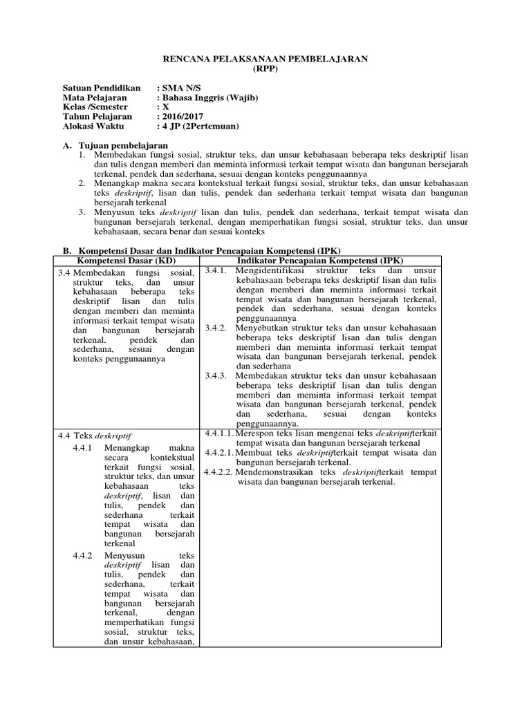Fungsi Sosial Struktur Teks Dan Unsur Kebahasaan Teks