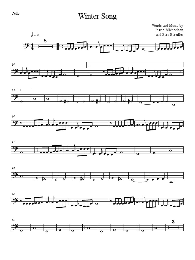Download Wintersong Cello Gtr