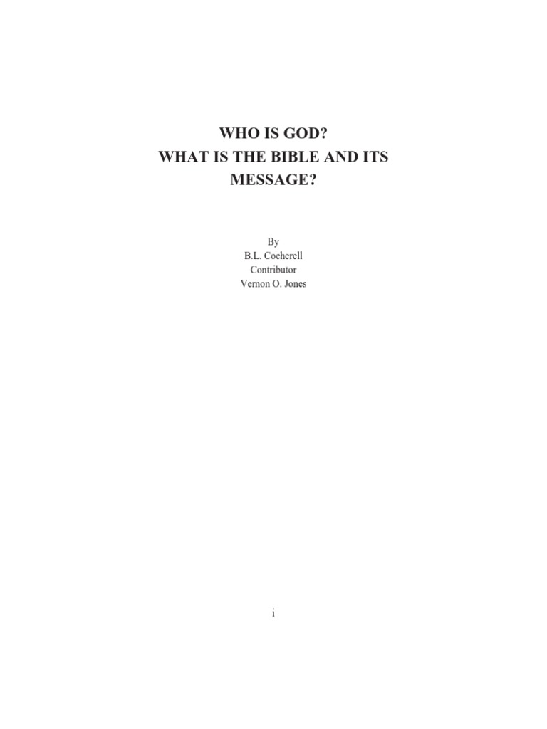 Who Is God | PDF | Grace In Christianity | Jesus