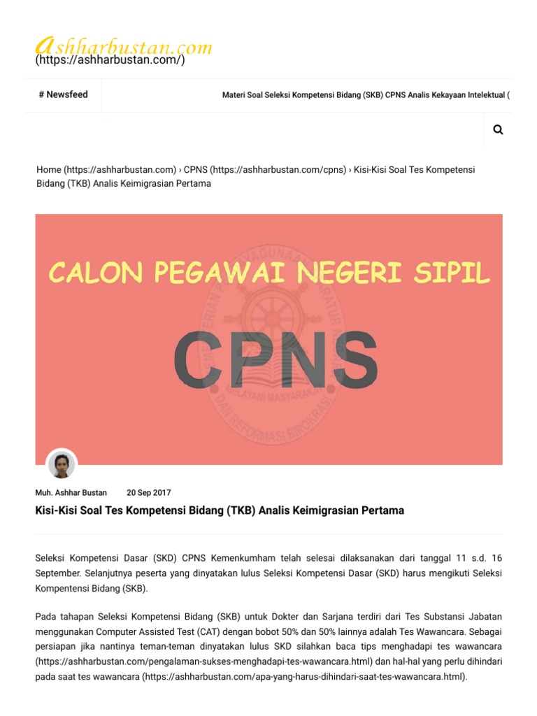 Materi Soal Cpns Kemenkumham Guru Galeri