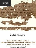 Mitul Pesterii - Extras Din 'Republica' Lui Platon + Manuscript Original - 0