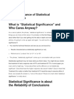 The Significance of Statistical Significance