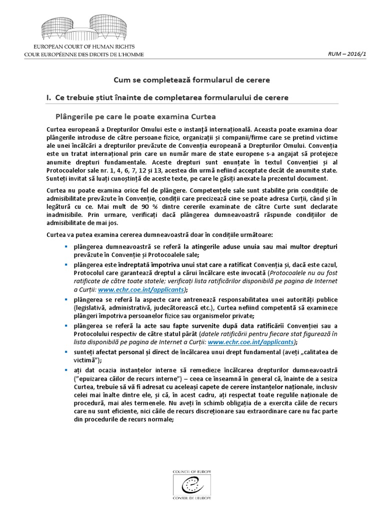 Formular de Cerere Cedo PDF | PDF