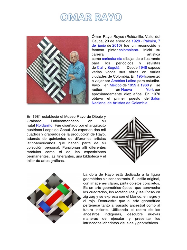 Ómar Rayo Reyes | PDF | Medios de arte | Pinturas