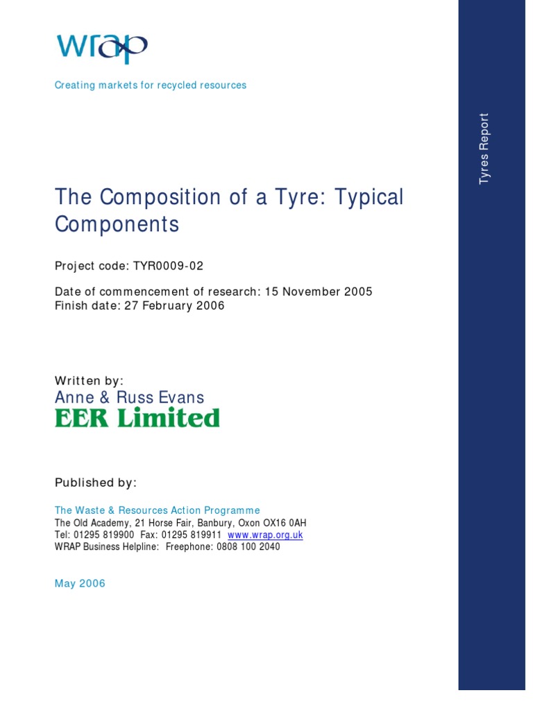 Composition of Tyre PDF Tire Chemical Substances