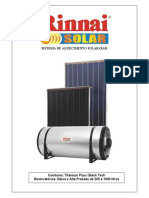 Sistema de Aquecimento Solar (Sas) Manual de Instruções (Instalação e Utilização)