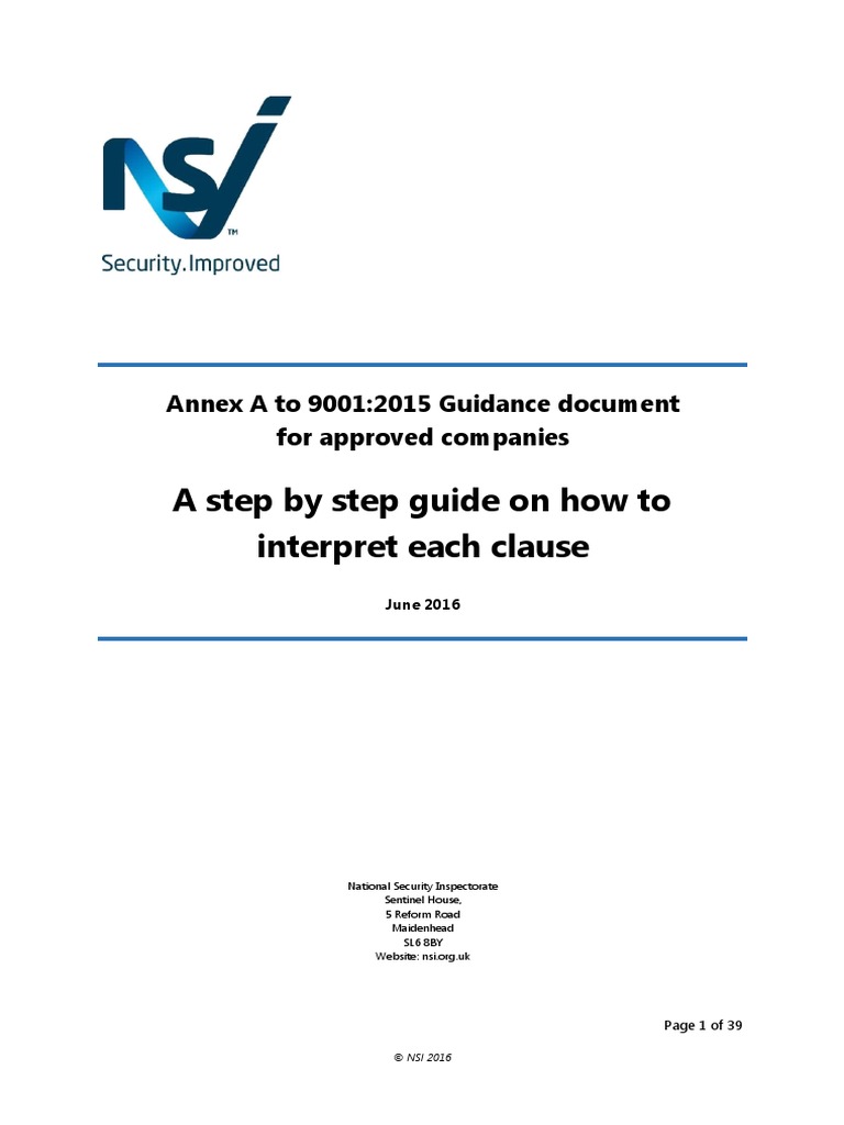 A Step by Step Guide For ISO 9001 2015 NG FG AG | PDF | Quality ...