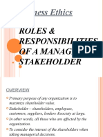Roles & Responsibilities of a Manager & Stakeholder