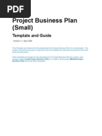 Project Business Plan Template and Guide For Small Projects