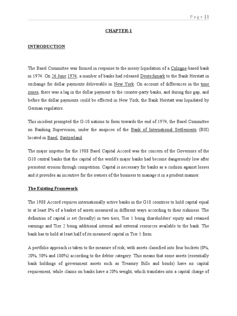 Basel PDF Basel Ii Capital Requirement