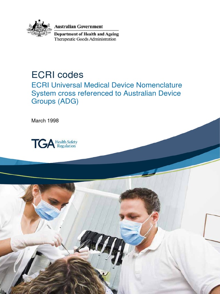 ECRI Codes ECRI Universal Medical Device Nomenclature System Cross