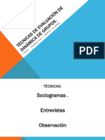 Técnicas de Evaluación de Dinámica de Grupos