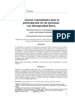 Barreras Contextuales para La Participación de Las Personas Con Discapacidad Física