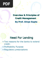 Overview & Principles of Credit Management by Prof. Divya Gupta