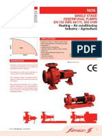 OPERATING RANGE AND PERFORMANCE FOR SINGLE STAGE CENTRIFUGAL PUMPS