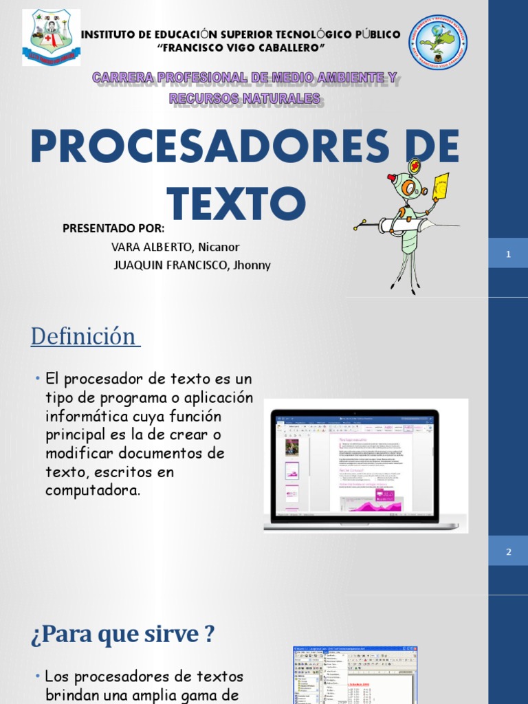Procesador de Texto Ppt Listoo Procesador de textos
