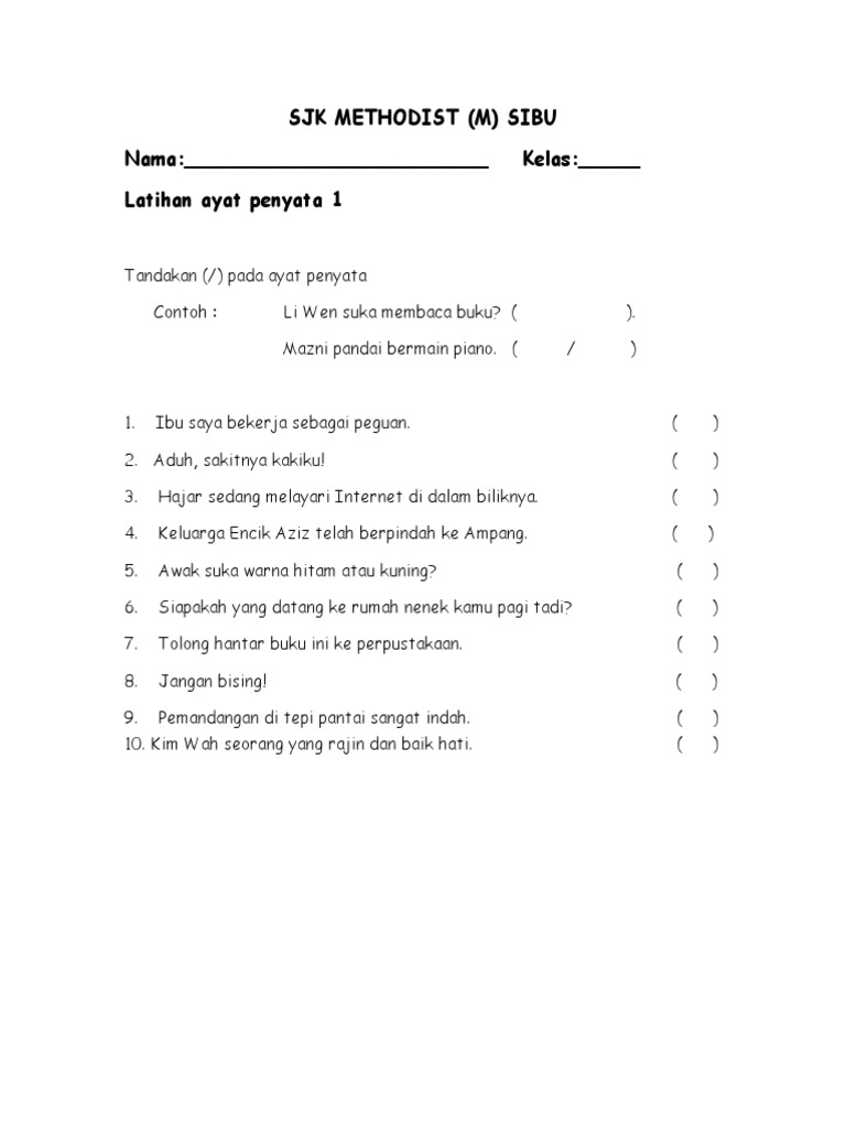 Ayat Penyata Pdf