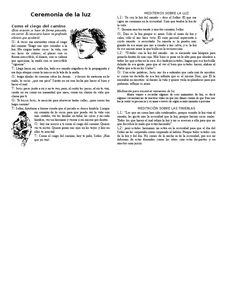 Ceremonia de la Luz: Reflexiones y Oraciones | PDF | Resurrección | Amor